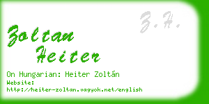 zoltan heiter business card